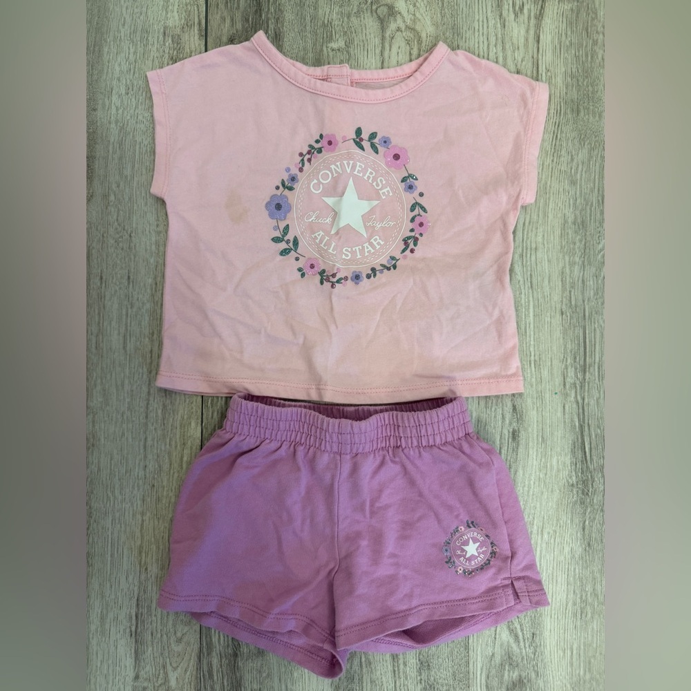 Converse Pink and purple Toddler Outfit